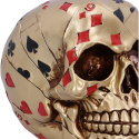 Czaszka Dead Mans Hand Golden Playing Card Skull Ornament 15cm