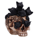 Czaszka z kotami Cranial Litter Skull 14cm