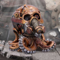 Czaszka Octo Respiration Bronze Steampunk Skull 18cm