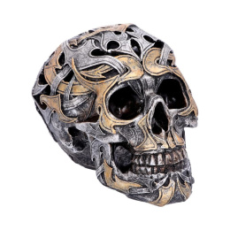 Czaszka Tribal Traditions Large Metallic Skull Ornament 14,5cm