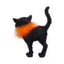 Furdinand Black Cat Feather Boa 23cm - czarny kot