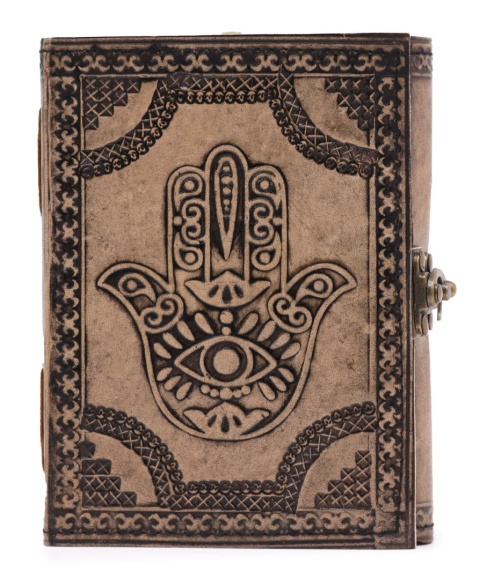 Skórzany Notatnik Ezoteryczny Hamsa - 17.5x12.5x3 cm