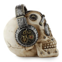 Dekoracyjna Czaszka w stylu Steampunk w słuchawkach - skull 12,5cm