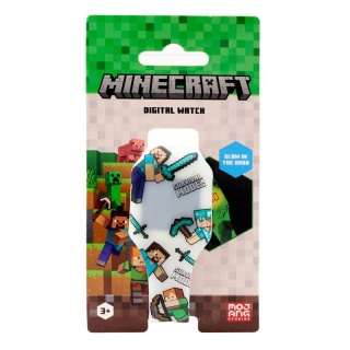 Silikonowy zegarek cyfrowy Minecraft - świecący w ciemności