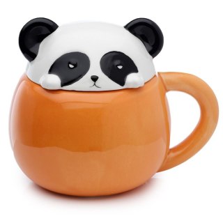 Ceramiczny kubek z przykrywką Podglądająca Panda 450ml