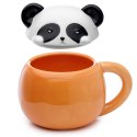 Ceramiczny kubek z przykrywką Podglądająca Panda 450ml