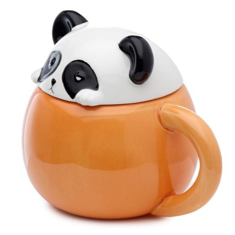 Ceramiczny kubek z przykrywką Podglądająca Panda 450ml