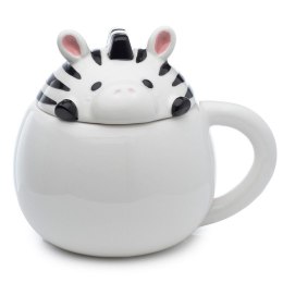 Ceramiczny kubek z przykrywką Podglądająca Zebra