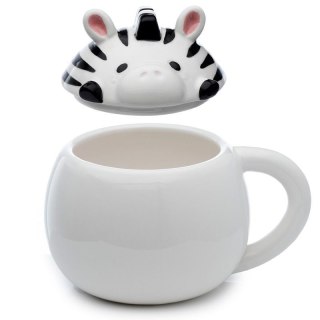 Ceramiczny kubek z przykrywką Podglądająca Zebra