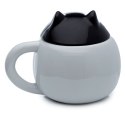 Ceramiczny kubek z przykrywką Podglądający Kot Feline Fine 500ml