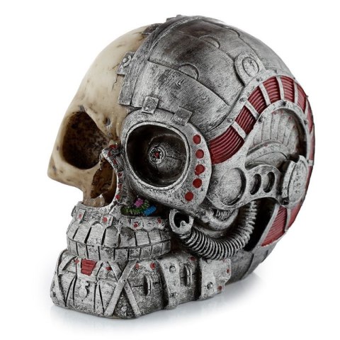 Czaszka Steampunk Skull Half Robot Head 12cm