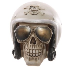 Czaszka motocyklisty w kasku i ciemnych okularach Skull