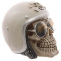 Czaszka motocyklisty w kasku i ciemnych okularach Skull