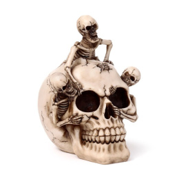 Dekoracyjna czaszka ze szkieletami - skull 18cm