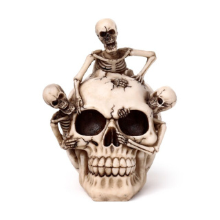 Dekoracyjna czaszka ze szkieletami - skull 18cm