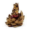 Figurki - Złoty Ganesh & Lakshmi Lotus - Zestaw 2 sztuk 8cm