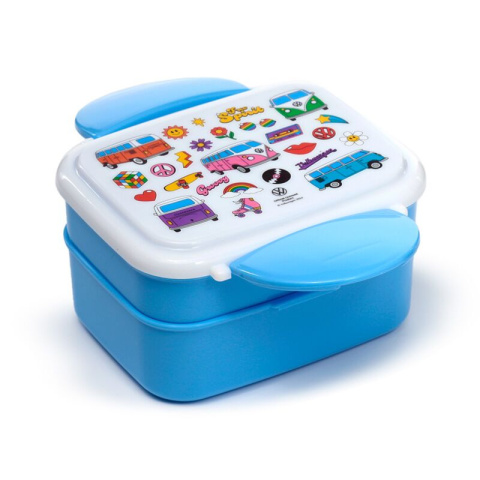 Pudełko na lunch Bento Clip Lock ze sztućcami Volkswagen Camper Bus Retro