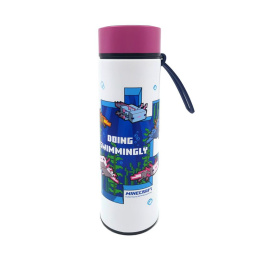 Termos bidon z termometrem Minecraft Axolotl 450ml