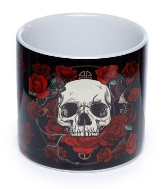 Doniczka domowa Czaszki i róże - Skulls & Roses 7,5cm