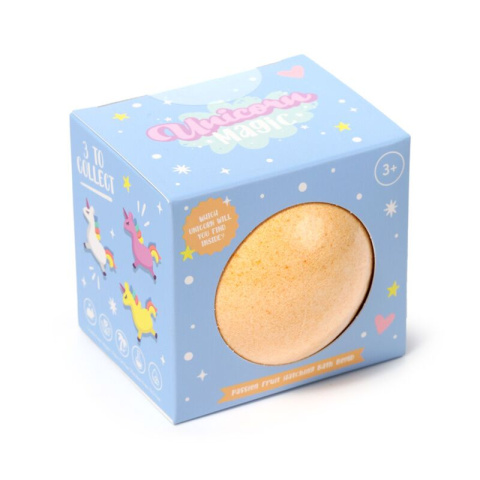 Kula do kąpieli z jednym magicznym jednorożcem - żółta - marakuja