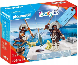 Playmobil FamilyFun klocki zestaw Eskimosi wędkarze łowią ryby