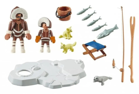 Playmobil FamilyFun klocki zestaw Eskimosi wędkarze łowią ryby