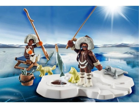 Playmobil FamilyFun klocki zestaw Eskimosi wędkarze łowią ryby