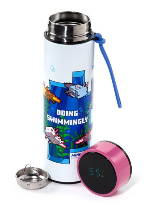 Termos bidon z termometrem Minecraft Axolotl 450ml