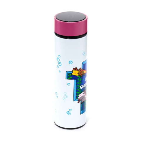 Termos bidon z termometrem Minecraft Axolotl 450ml