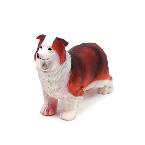 Zabawka gniotek Pies Collie - rozciągliwy brązowy