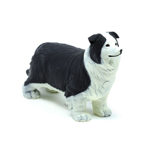 Zabawka gniotek Pies Collie - rozciągliwy czarny