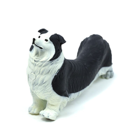 Zabawka gniotek Pies Collie - rozciągliwy czarny