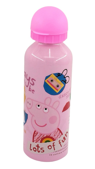 Aluminiowy bidon Świnka Peppa - Peppa Pig 500ml - różowy