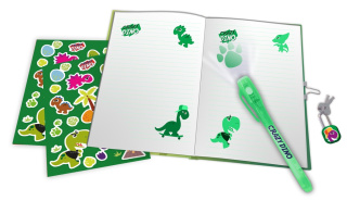 Crazy Dino - Zwariowany dinozaur - pamiętnik z magicznym długopisem