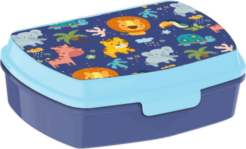 Lunch Box Animals - pudełko śniadaniowe Zwięrzęta z dżungli 17x12x6cm