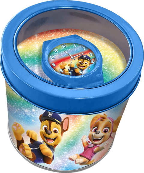 Paw Patrol - Zegarek analogowy Psi Patrol w metalowym opakowaniu