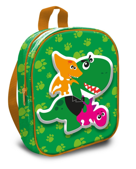 Plecak jednokomorowy Crazy Dino 3D 30 cm - zwariowany dinozaur