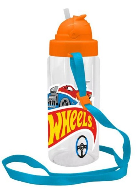 Plastikowa butelka na wodę z ustnikiem Hot Wheels 450ml