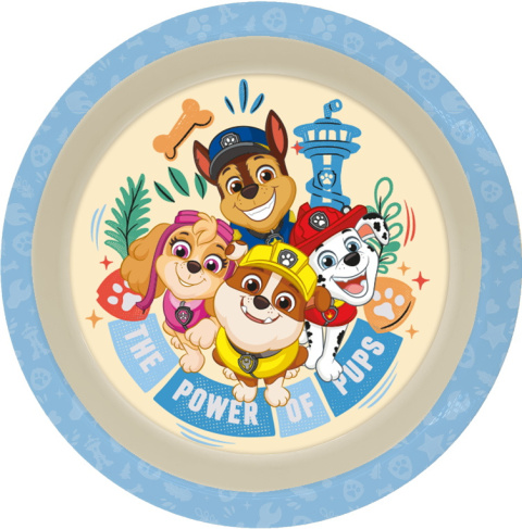 Talerzyk plastikowy Paw Patrol - talerz Psi Patrol - 21 cm