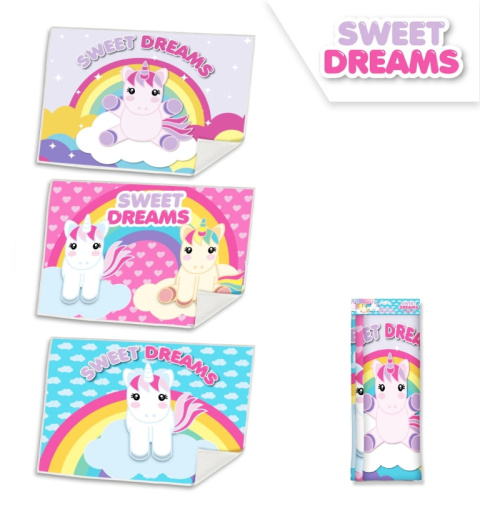 Unicorn Sweet Dreams - zestaw 3 ręczników 40x30cm - jednorożec