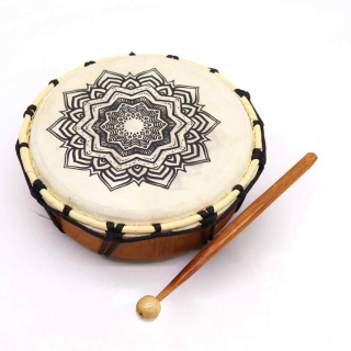 Bęben Szamański Mandala z Pałeczką - 20 cm