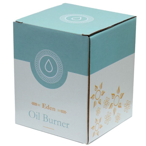 Ceramiczny podgrzewacz olejków na drewnianych nóżkach Eden - czarny