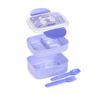Pudełko na lunch Bento Clip Lock ze sztućcami Moomin - Muminki
