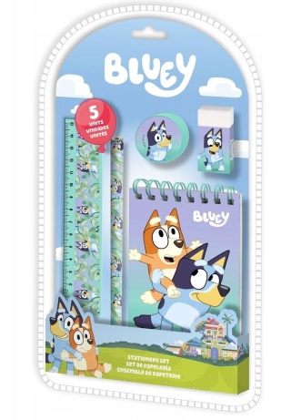 Zestaw piśmienniczy Bluey, 5 elementów
