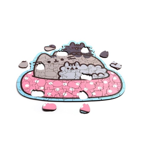 Drewniane puzzle 130 elementów - Pusheen - Core