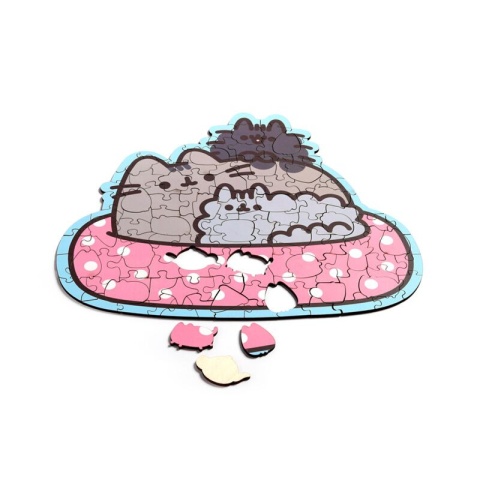 Drewniane puzzle 130 elementów - Pusheen - Core