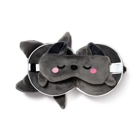 Dexter the Bat poduszka podróżna i maseczka na oczy maskotka Nietoperz