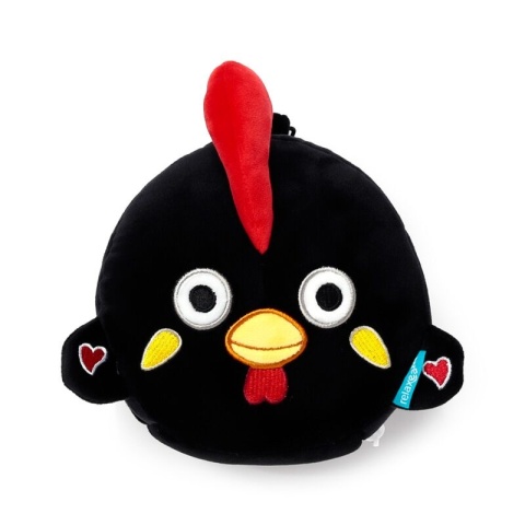 Galo De Barcelos poduszka podróżna i maseczka na oczy maskotka Czarny Kogut