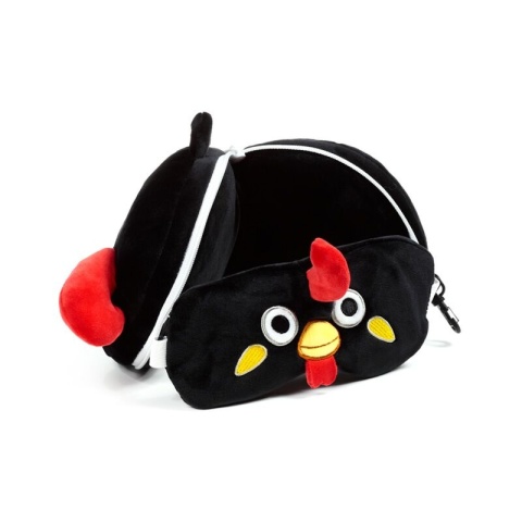 Galo De Barcelos poduszka podróżna i maseczka na oczy maskotka Czarny Kogut