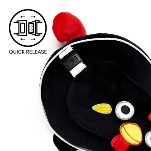 Galo De Barcelos poduszka podróżna i maseczka na oczy maskotka Czarny Kogut